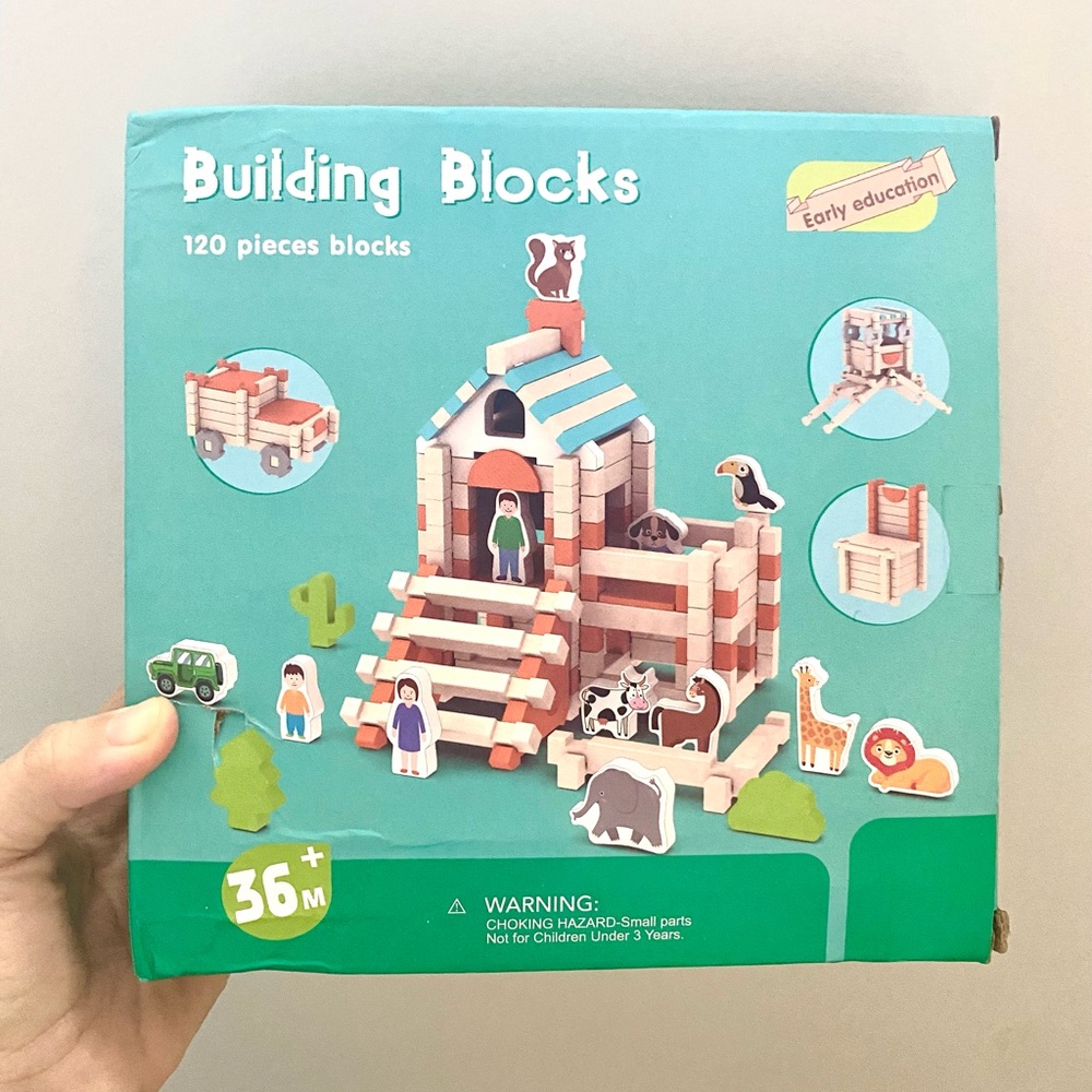 Montessori Wooden toys Building Blocks Set